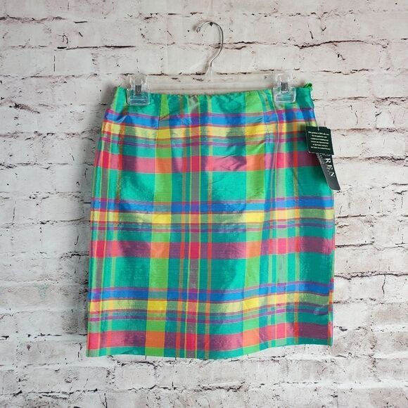 Lauren Ralph Lauren Dresses & Skirts - New Lauren Ralph Lauren Short Silk Madras Pencil Skirt